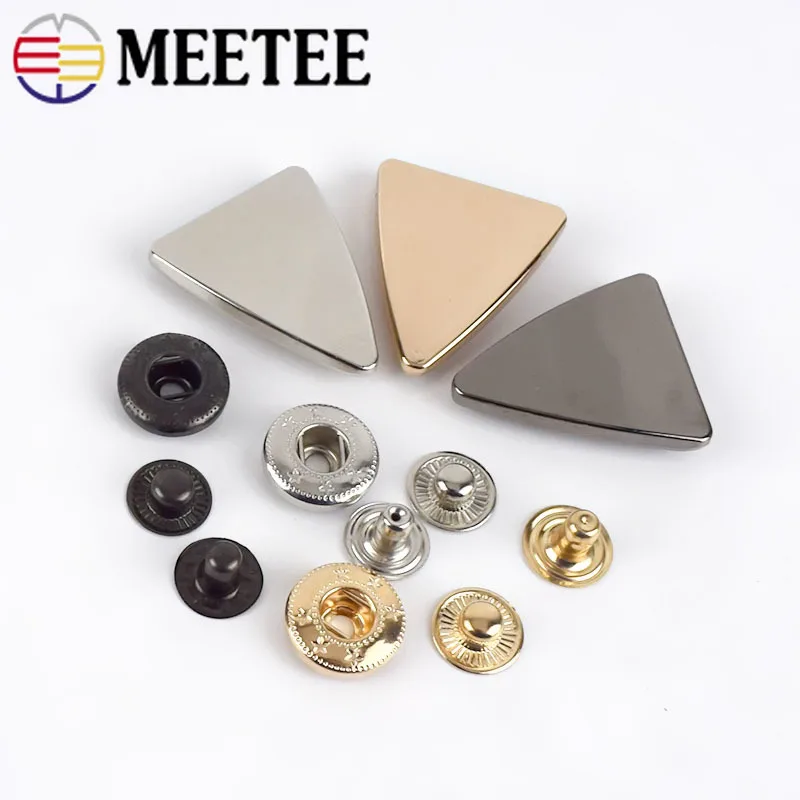 Meetee 10/30 комплектов Модные металлические кнопки пуховые пуговицы декоративные