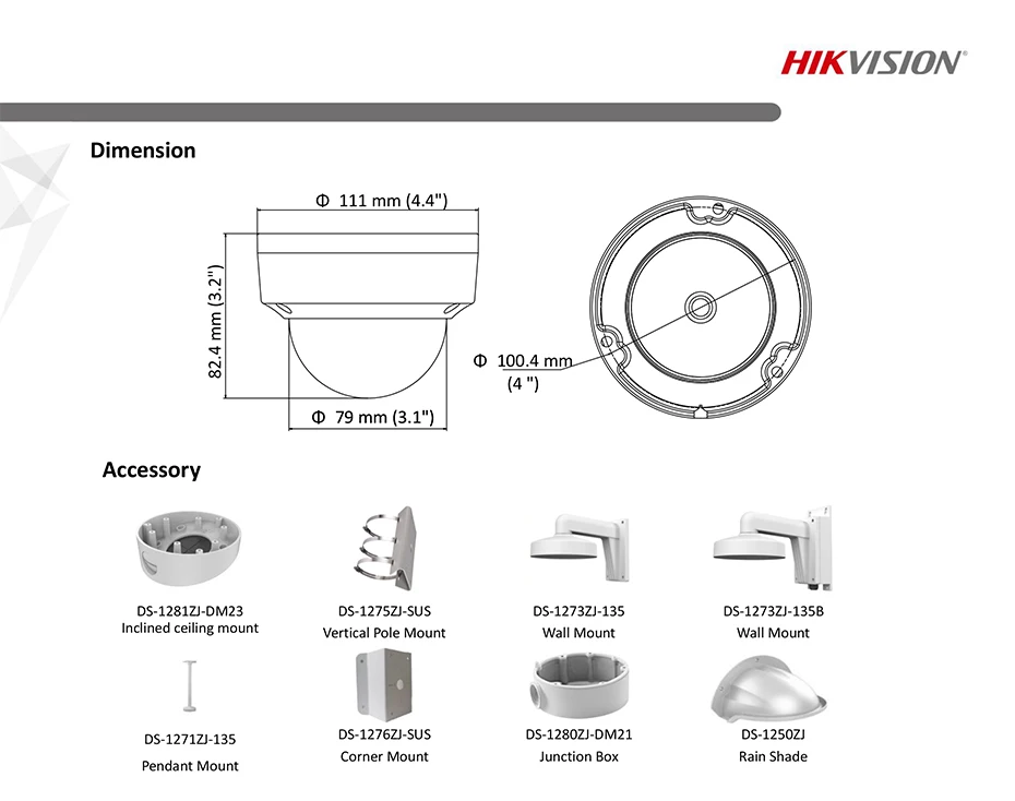 Hikvision IP камера DS-2CD1123G0-I CCTV камера Замена DS-2CD2125F-IS 2MP мини купольная уличная камера POE IP67
