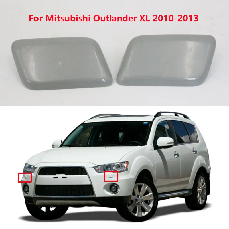 Boquilla de pulverización para limpieza de faros delanteros, tapa de cubierta de chorro para Mitsubishi Outlander XL 2010-2013, lado izquierdo y derecho, 1 par