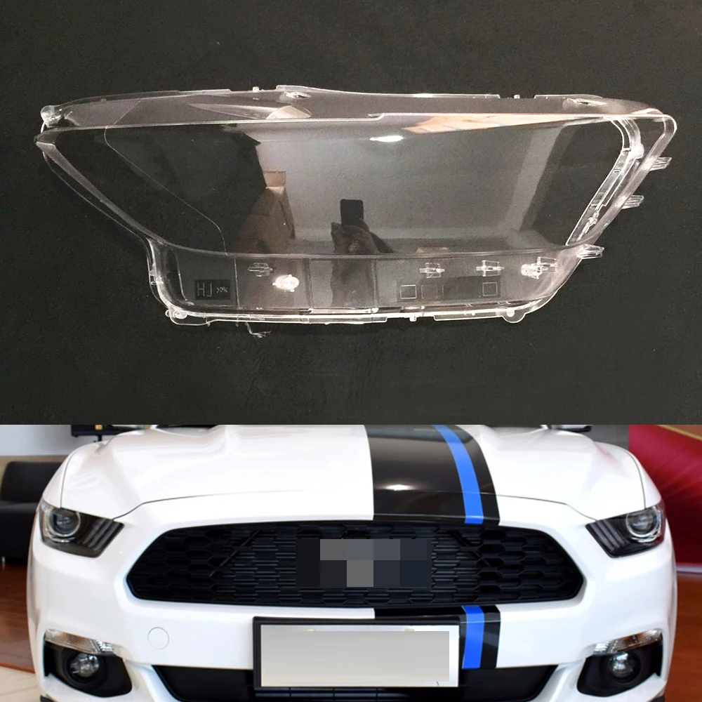 Фары объектив для Ford Mustang 2014 2015 2016 2017 фары замена крышки Прозрачные