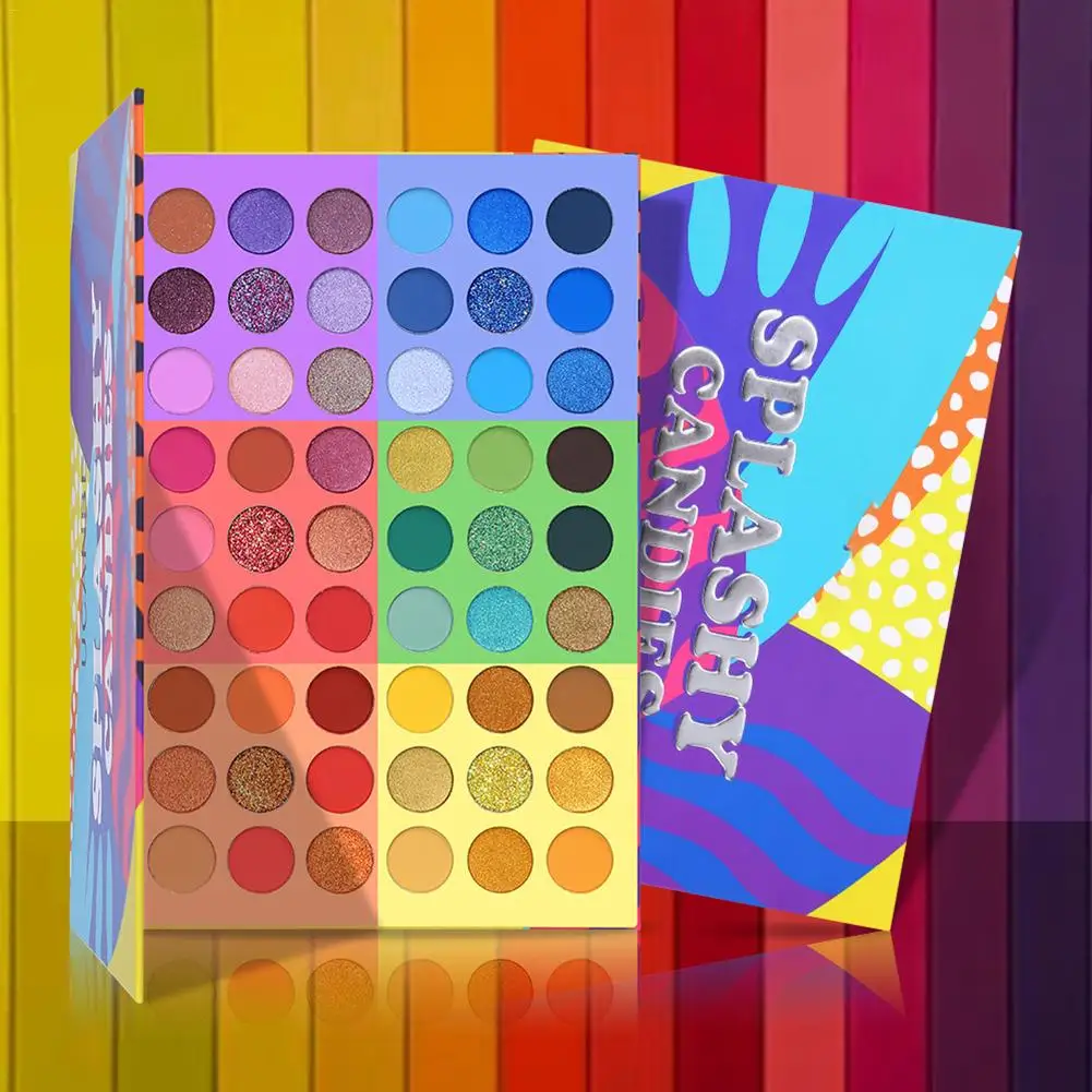 

54 Colors Eye Shadow Palette Vivid Summer Look Eyes Makeup Glitter Shimmer Matte Eyeshadow Powder Glitter Beauty Palette