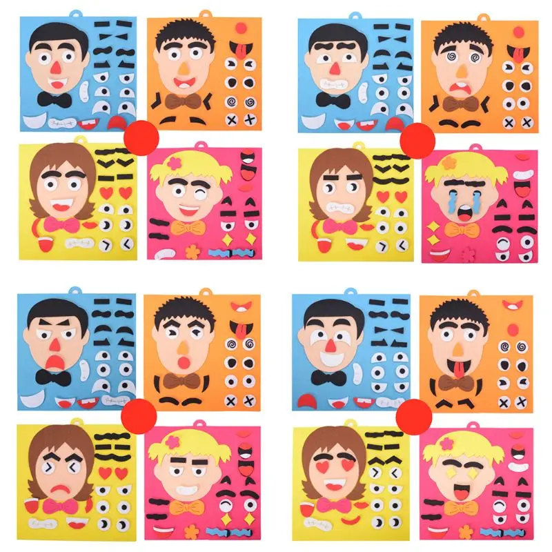

3D лица Особенности головоломки DIY обучающие Игрушки для раннего развития детей Интерактивные Родитель Ребенок признание поезд