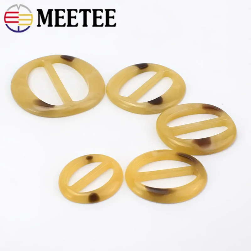 20 шт. овальное кольцо Meetee 2 см 5 Регулируемая пряжка из смолы для женской рубашки
