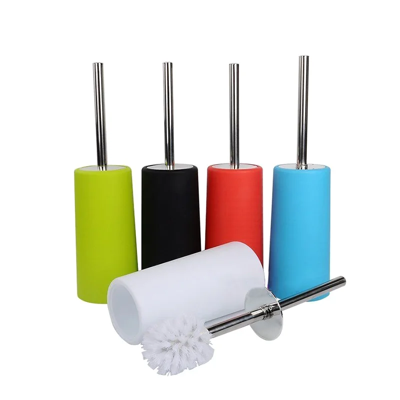 

Portable Stainless Steel Toilet Brush Plastic Holder Stand Bathroom Cleaner Kit Accessories L23