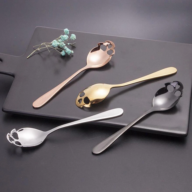 1 шт. ложка из нержавеющей стали с рисунком черепа | Дом и сад