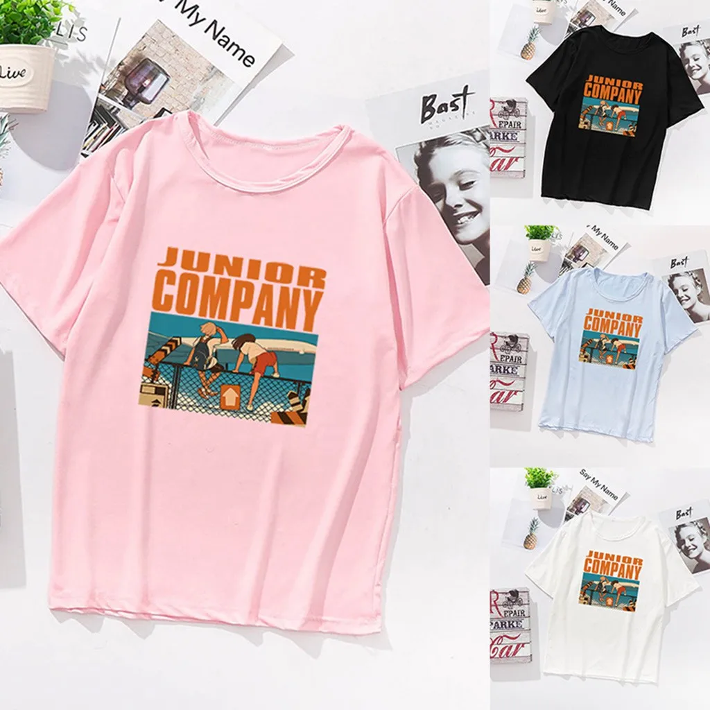 Футболка женская однотонная с круглым вырезом и коротким рукавом | Женская