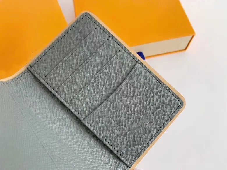 Cartera de bolsillo de Edici&oacute;n especial, tarjetero hecho de tela de lona gris de alta calidad de lujo-1