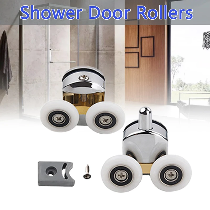 

Ролики для душевой кабины, сменные двухколесные подшипники из цинкового сплава, 25 мм, 2 пары