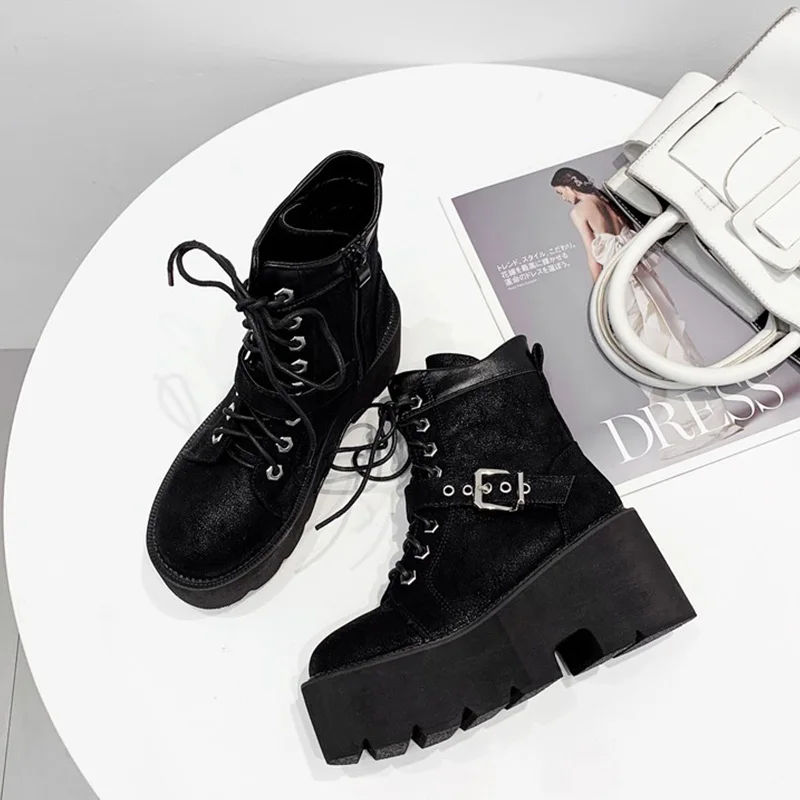 MONMOIRA/женские ботильоны с круглым носком и пряжкой на ремешке женские ботинки