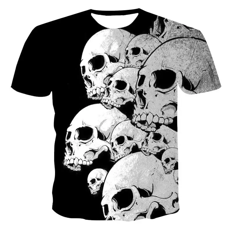 

Skull Goth Gothic Clothes T Shirt For Men Camisetas Tops Ropa Hombre Clothing Streetwear Camisa Masculina Verano Roupas Koszulki