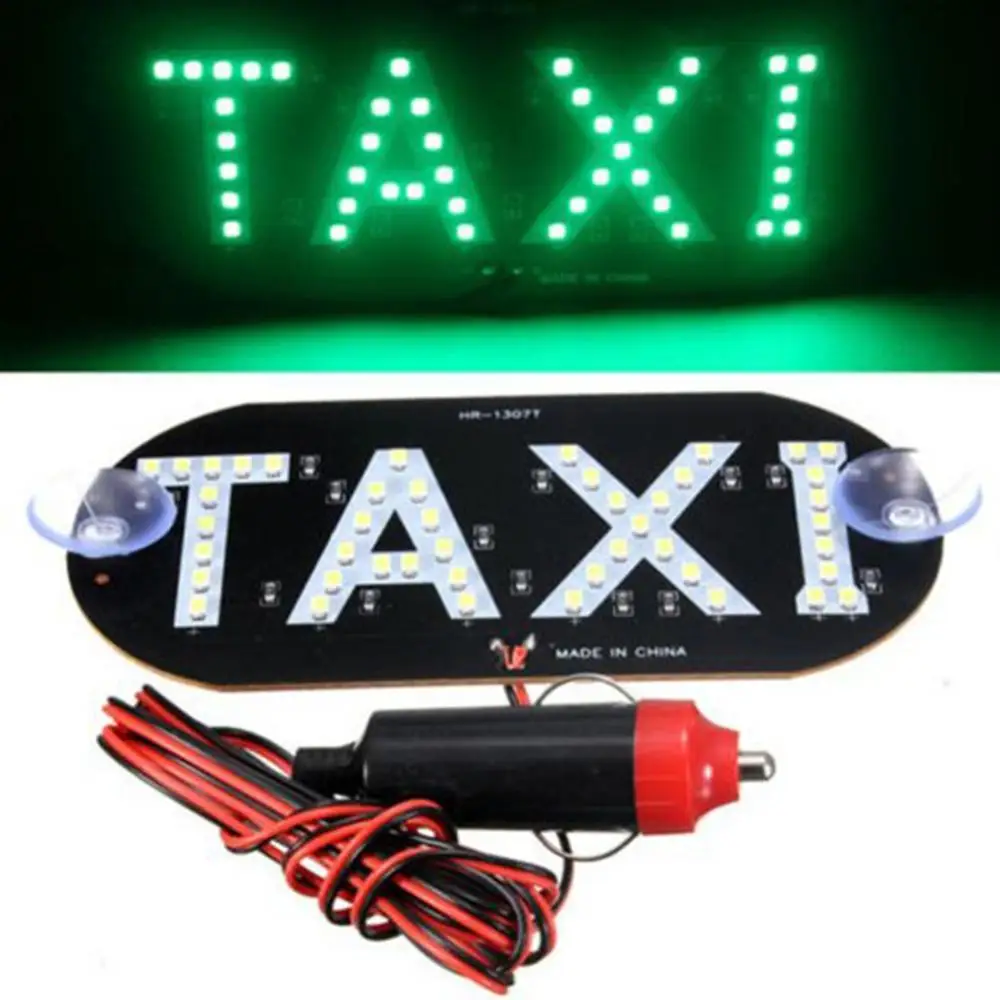 

HOT SALES Cigarette Lighter LED Car Windscreen Cab Indicator Taxi Lamp Suction Sign Light