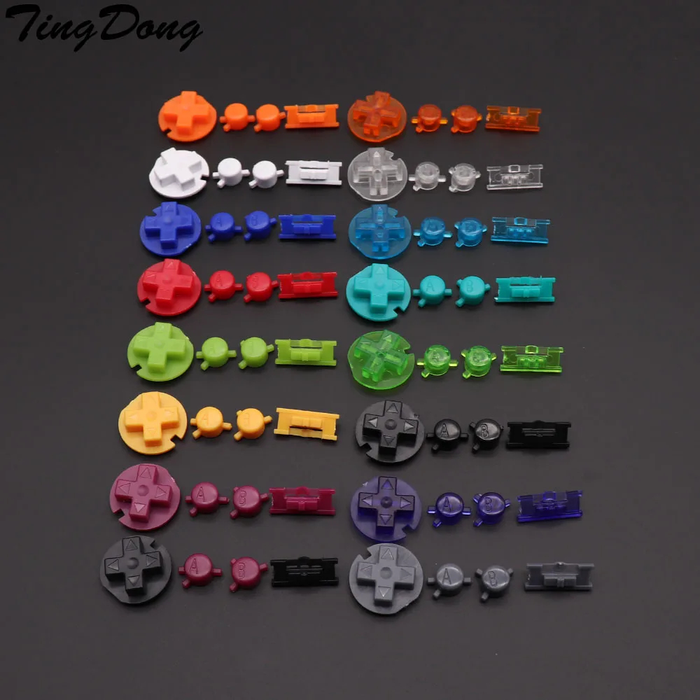 TingDong подходит для GameBoy Цветной корпус кнопки Game boy цветные GBC Набор сменных кнопок