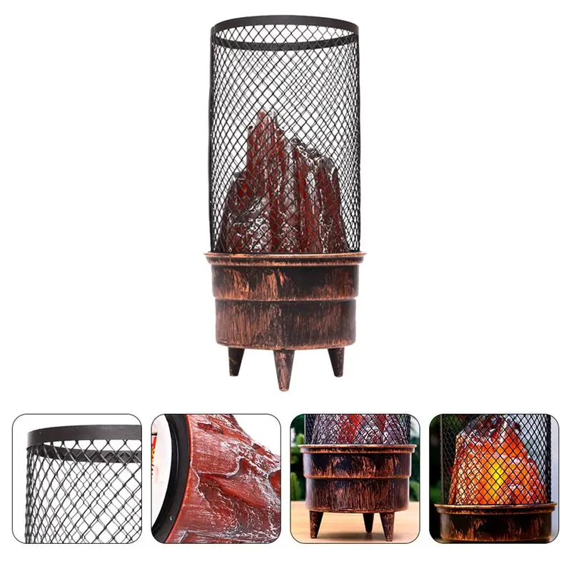 

1Pc Decorative Lamp Brazier Light Brazier Lamp Simulation Brazier Lamp for Bedroom Home Tabletop Desktop Garden Decoration