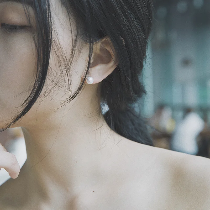 Серьги-гвоздики из искусственного жемчуга элегантные маленькие жемчужные