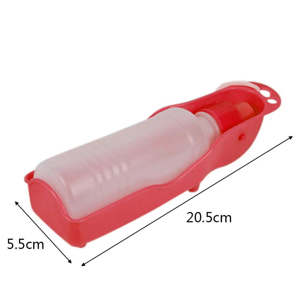 

Pet Dog Water Bottle Plastic Portable Water Bottle Pets 250ml Outdoor Travel Drinking Water Feeder Bowl Foldable