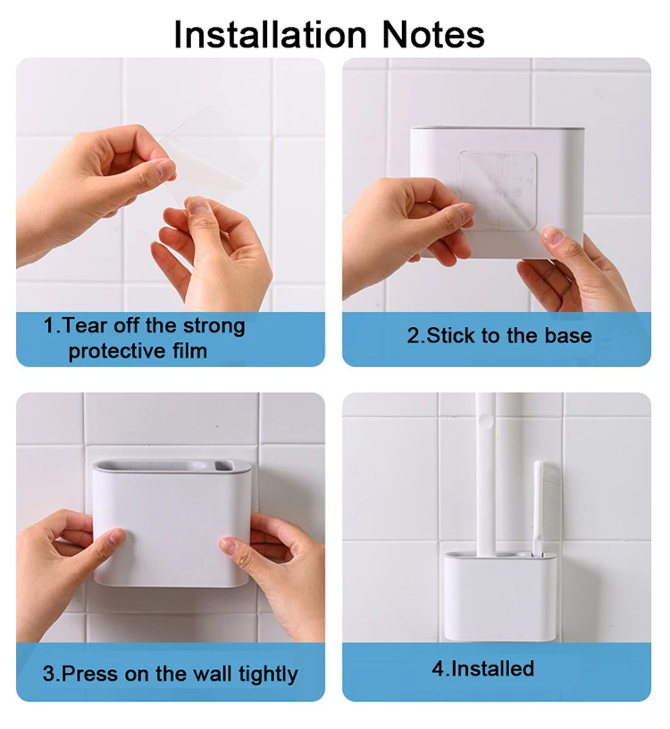 Щетка для унитаза с защитой от протечек и основанием силиконовая мягкая щетка
