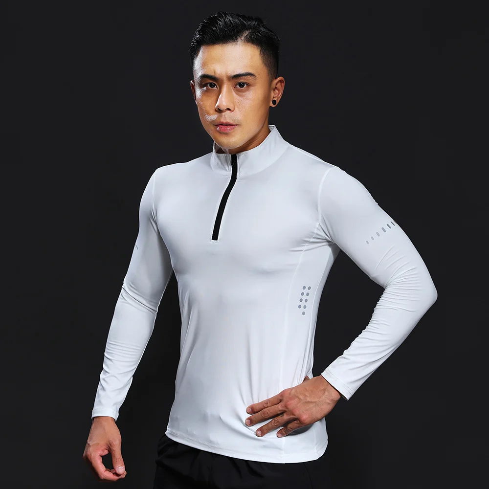 Мужская спортивная футболка для бега тренировочная компрессионная