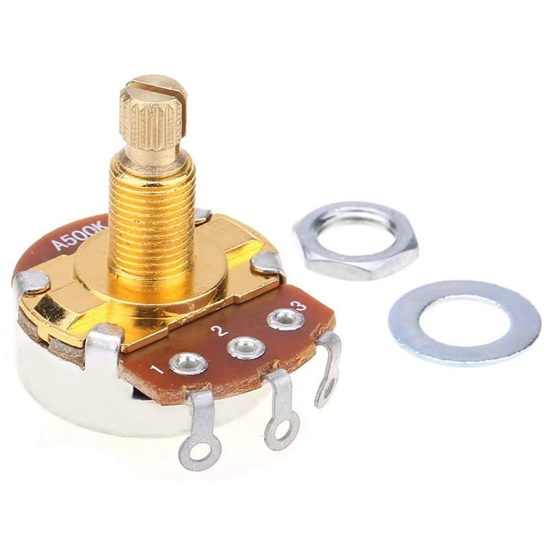 Shaft Full Metric Sized Control Pots A500K o Taper Potentiometers Pot for Electric Guitar Bass (Set of 4) | Спорт и развлечения