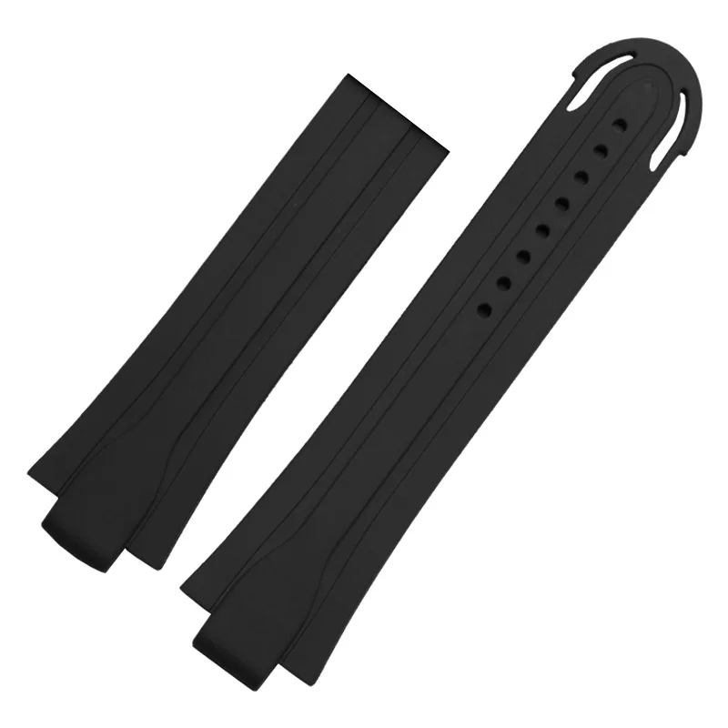 High quality rubber watchband waterproof silicone bracelet watch band 24mm*12mm lug end strap for O-ris AQUIS 7740 mens watches