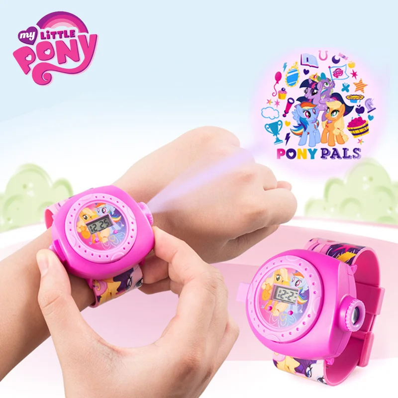 Часы-головоломка с прожектором цифрового времени и моделью игрушки My Little Pony Cartoon Anime Figure One Piece для детей в качестве рождественского подарка.