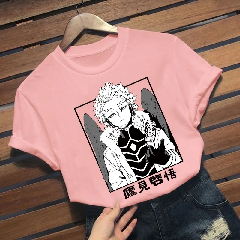 

Hawks My Hero Academia Printed Round Neck T-shirt Tops