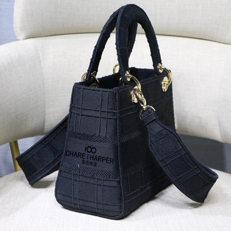 

French charei 2020 new large tote women's bag chain bag multi-functional women's shoulder bag handbag, high-density canvas with