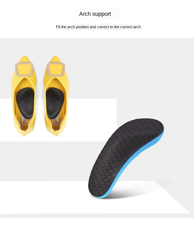 

1 Pair Eva Sport Orthotic Insoles Flat Arch Support Half Pad Inner Outer Eight-shaped Orthopedic Foot Pad Men Women Shoe Insoles