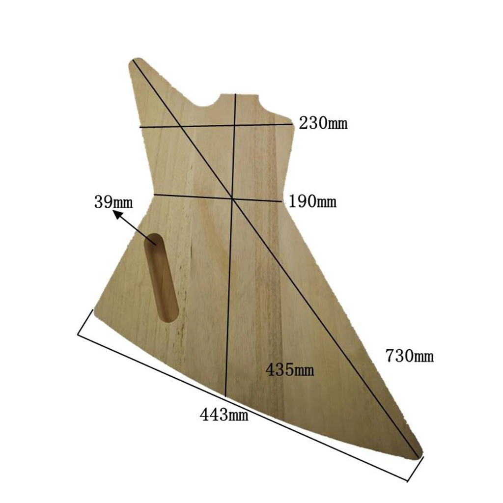 

Unfinished Guitar Body, Wood Electric Guitar Body Barrel Replacement Part, Polished