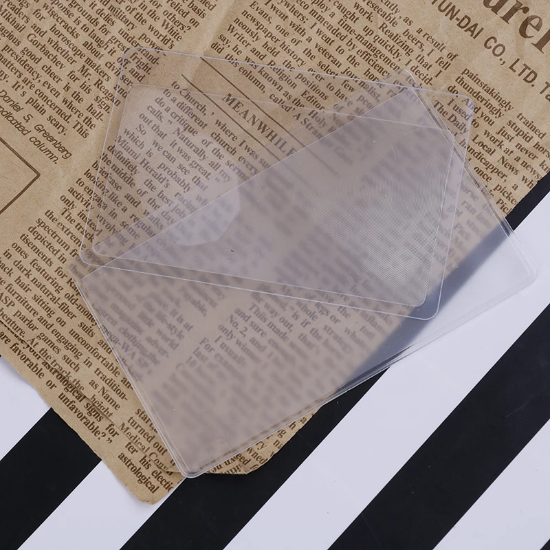 

Magnifier Magnification Magnifying Fresnel LENS Pocket Credit Card Size Transparent Magnifying Glass 1PC