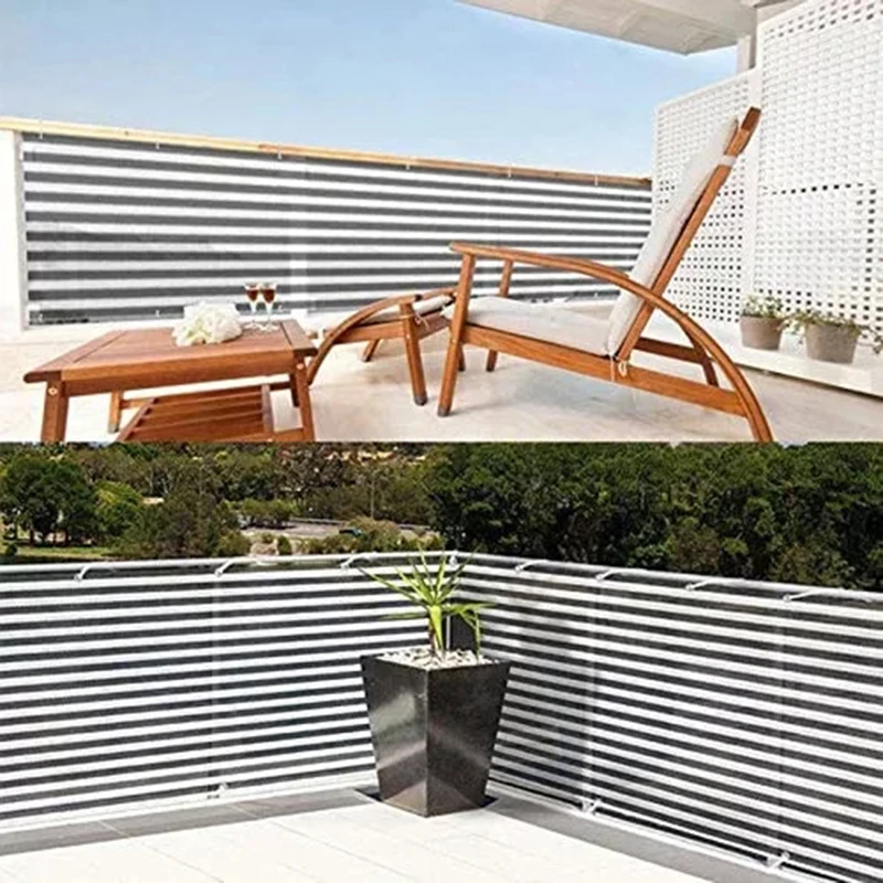 

90x500cm Outdoor Sunshade Privacy Fence Cover Heavy Duty for Balcony Shield UV Protection Opaque Expandable Garden