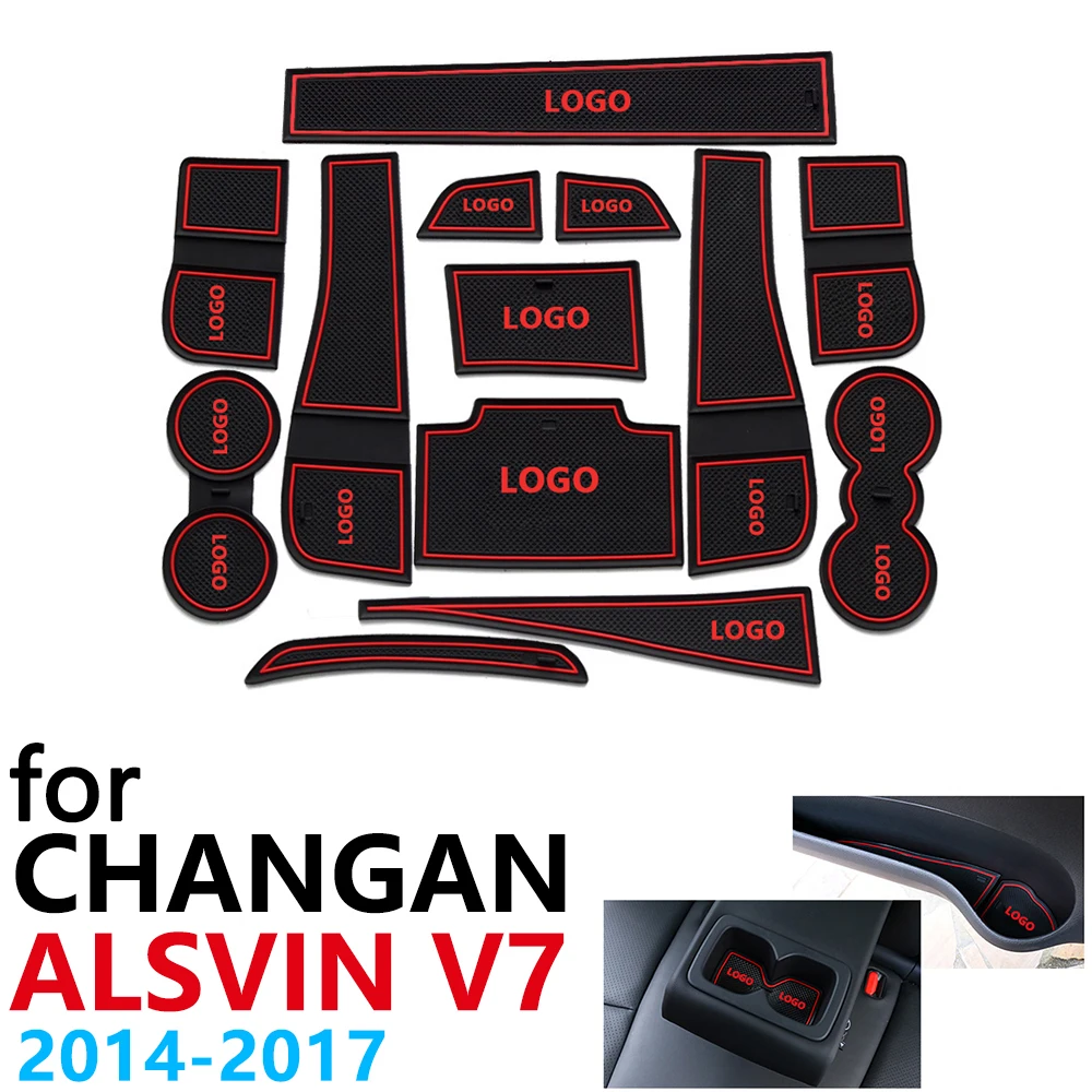 Противоскользящий резиновый коврик для чашки дверной паз Changan VIN alsv7 2014 2015 2016 2017