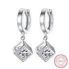 Женские серьги-капли из серебра 925 пробы, с кубическим цирконием, с кристаллами