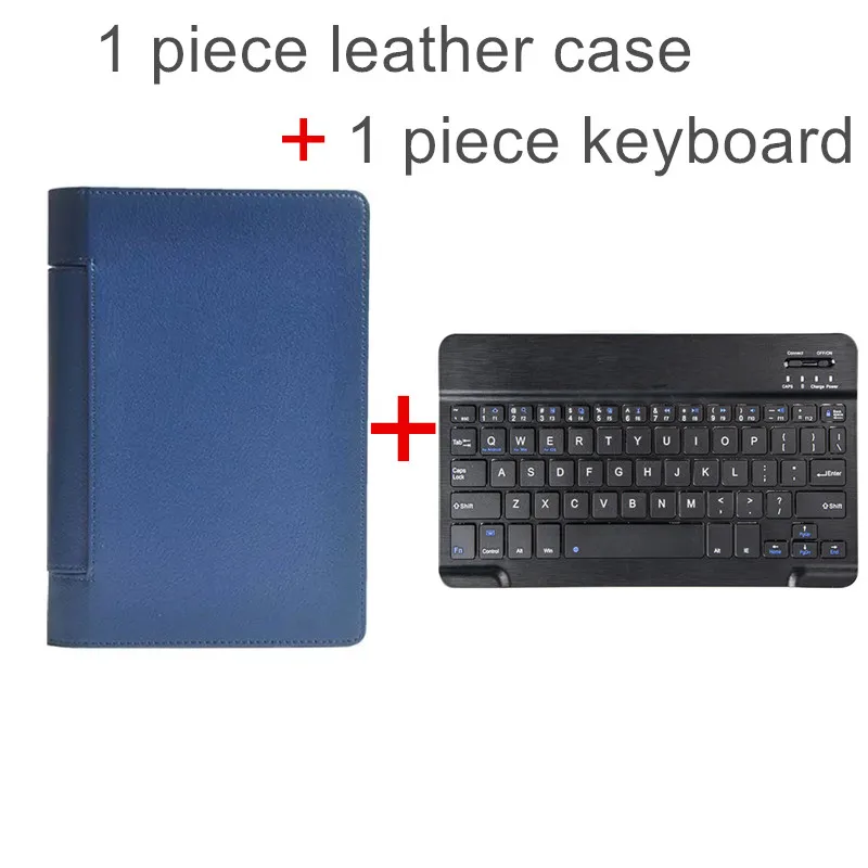 Blue Bluetooth клавиатура чехол для lenovo Yoga Tab 3 Pro 10 YT3-X90 X90F X90M X90L из искусственной кожи Текстура личи планшет чехол Защита - Цвет: Blue