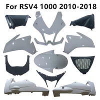 motorcycle for rsv4 2010 2012 2015 2018 unpainted plastic parts components pack left right cowling fairing abs injection