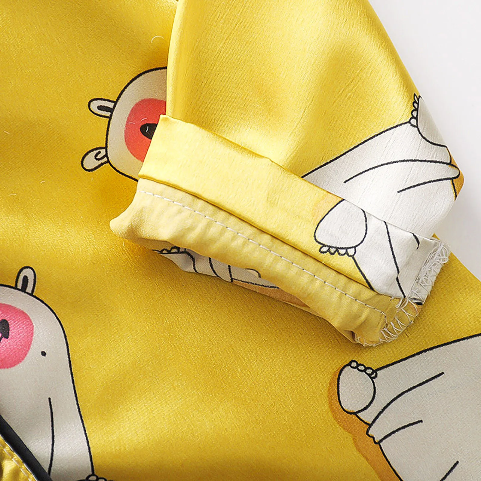 

2021 New baby children's infant fashion cute simple cartoon print long-sleeved casual home pajamas thin set