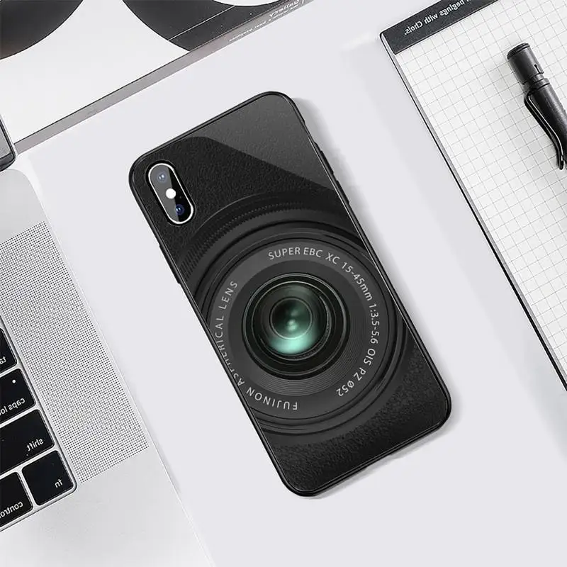 

Retro Camera painting protective Phone Case Tempered glass For iphone 5C 6 6S 7 8 plus X XS XR 11 PRO MAX
