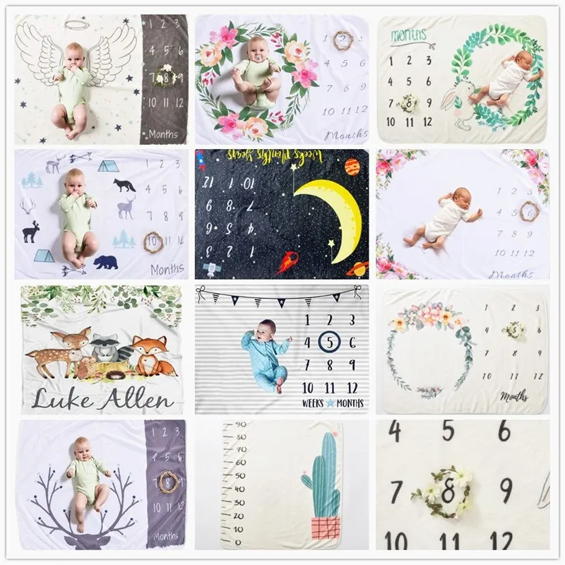 Одеяло для новорожденного ребенка 100х70см с рисунком реквизит фотосессии фон игр