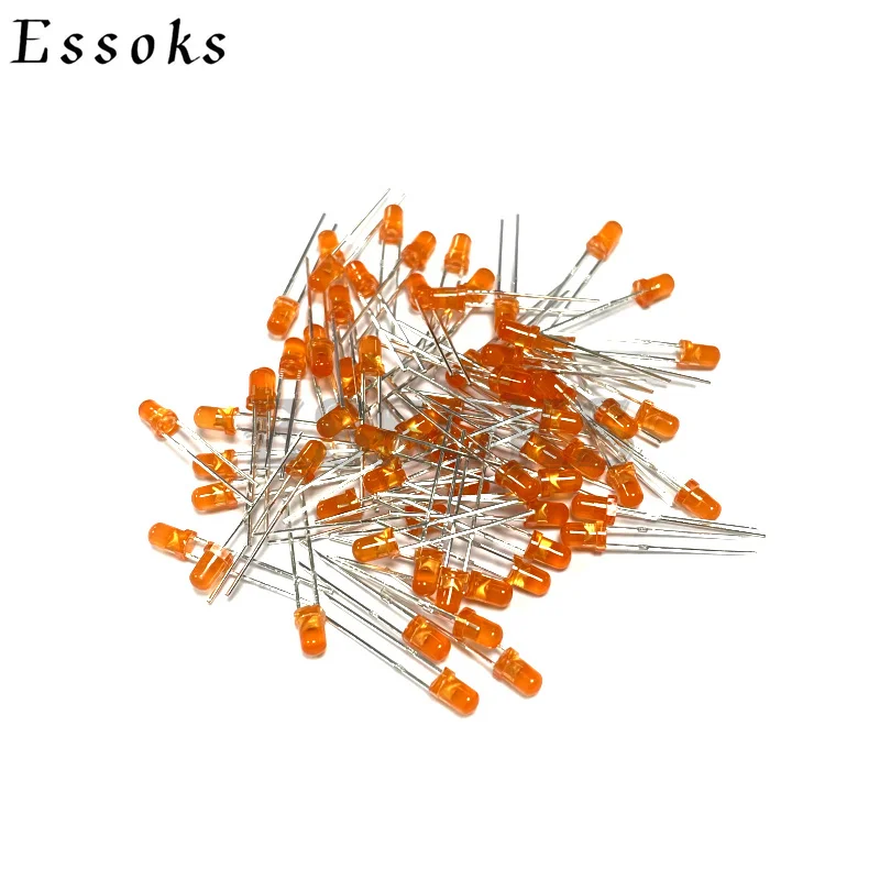 100pcs 3mm LED Diode 3 mm Assorted Kit White Green Red Blue Yellow Orange Pink Purple Warm white DIY Light Emitting Diodes - купить по