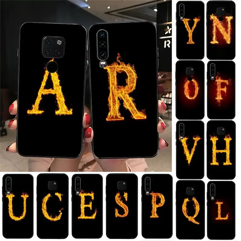 

Fire Letters Phone Case For Huawei Y6 7prime 9prime Y5 2019 Y5 Y6Prime 2018 Nova 3E mate10 20lite 20Pro funda case