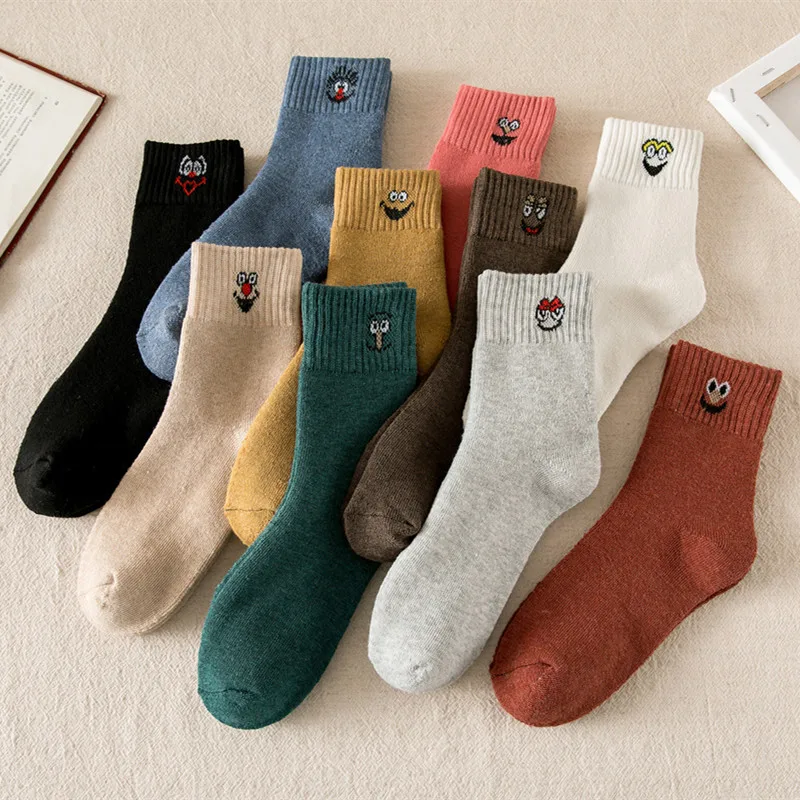 

5 pairs/lot Winter Wo'men's Thick Terry Warm Socks Super Thick Retro Style Tube Socks Snow Wool Socks Tigh Quality Women's Socks