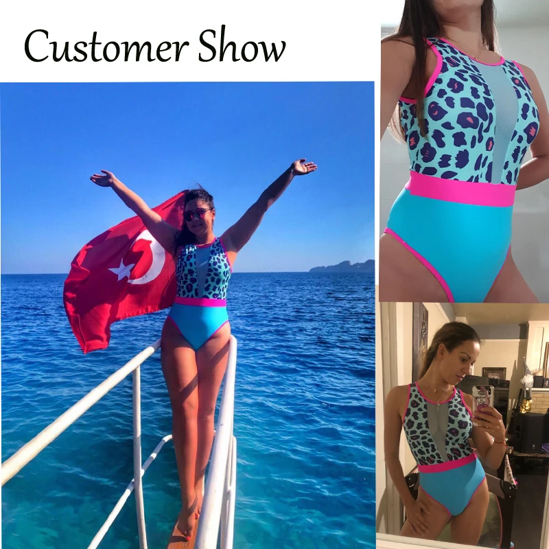 Сетчатый Леопардовый винтажный купальник в стиле пэчворк сексуальный женский