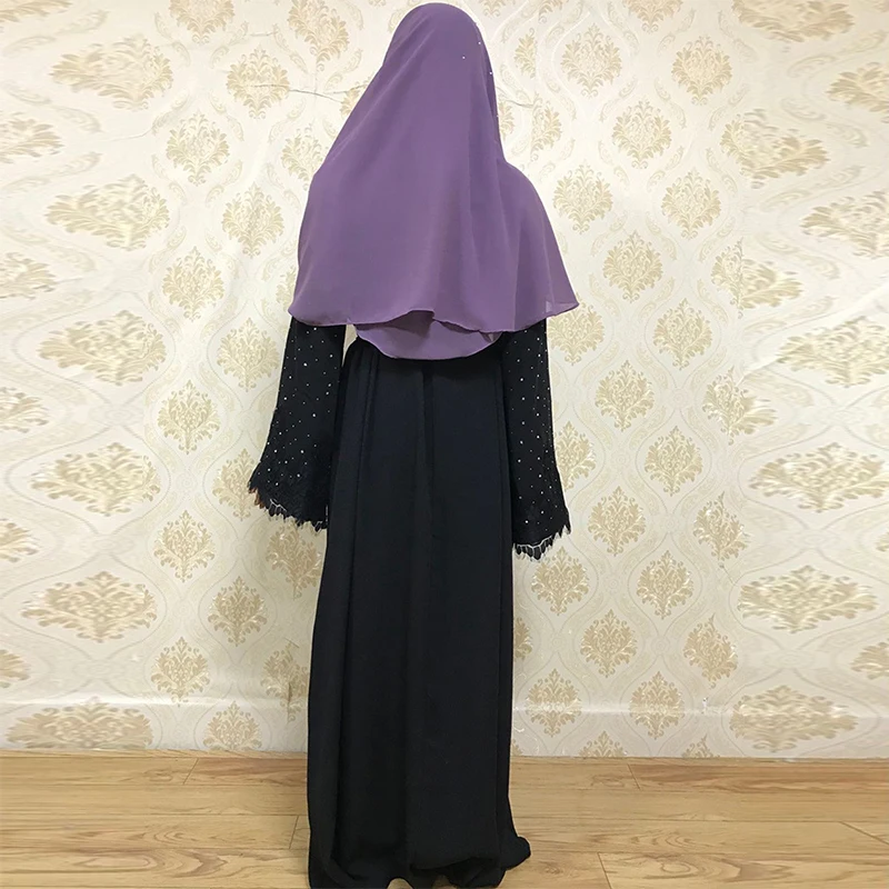 

Muslim Dress Islamic Turkey Lace Rhinestone Saudi Indonesian Long Dress Middle Eastern Robe Moroccan Pakistan Bangladesh Kimono