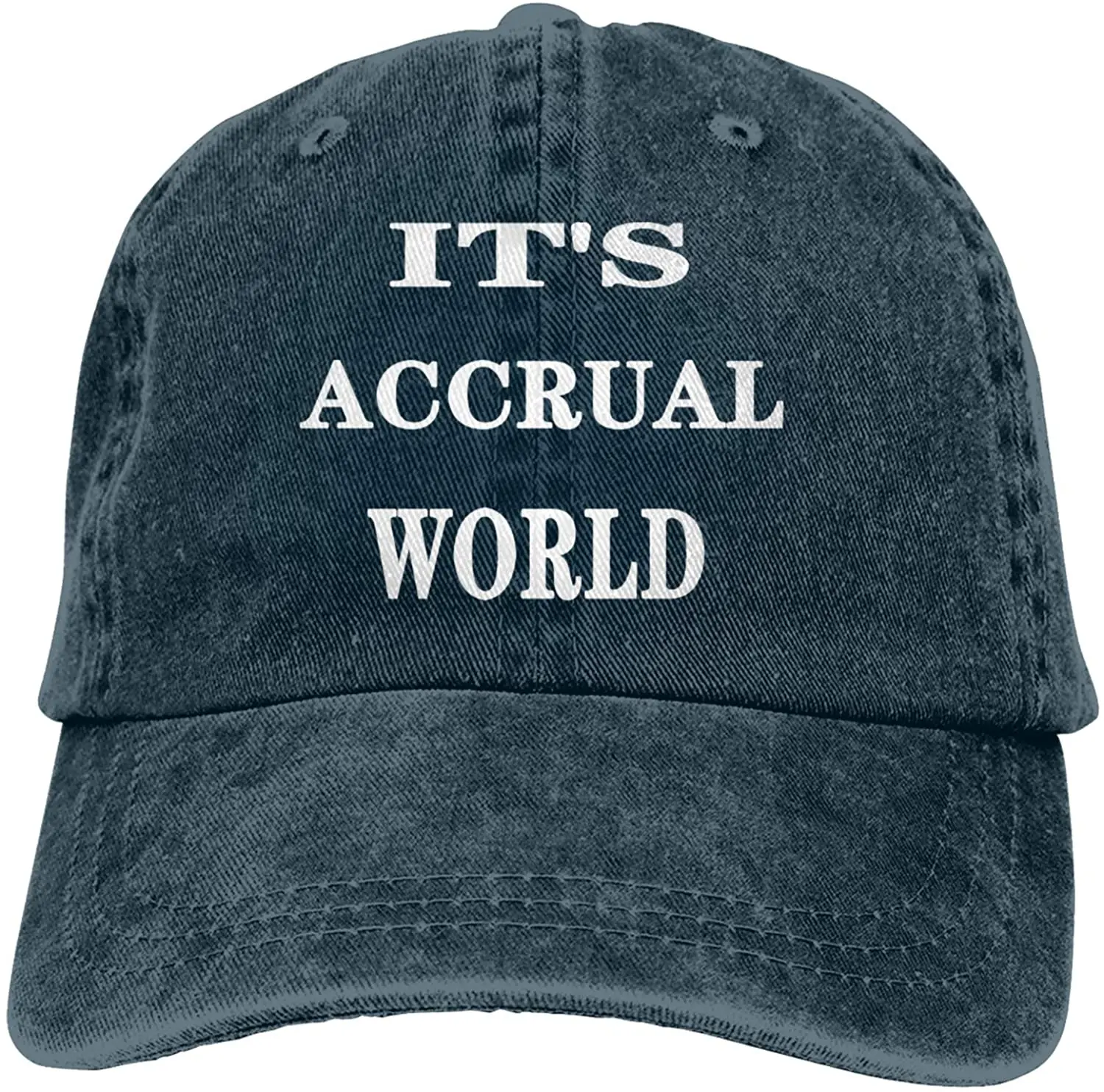 

It's Accrual World Sports Denim Cap Adjustable Unisex Plain Baseball Cowboy Snapback Hat