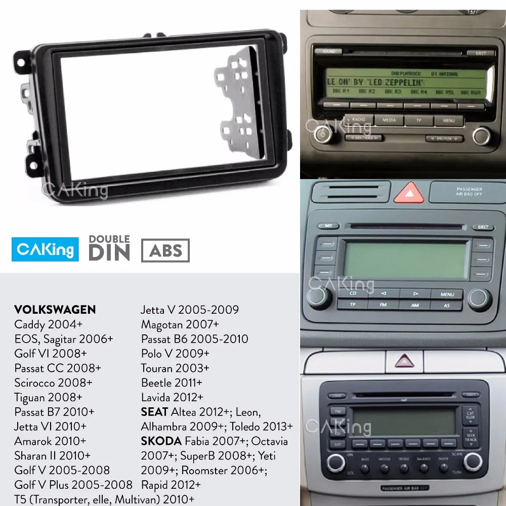 Автомобильная панель радиоприемника для Volkswagen Amarok Beetle Caddy Caravelle EOS Golf Dash Kit Install Facia