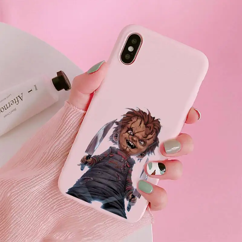 

Horror movie Chucky Child's Play Phone Case Candy Color for iPhone 6 7 8 11 12 s mini pro X XS XR MAX Plus