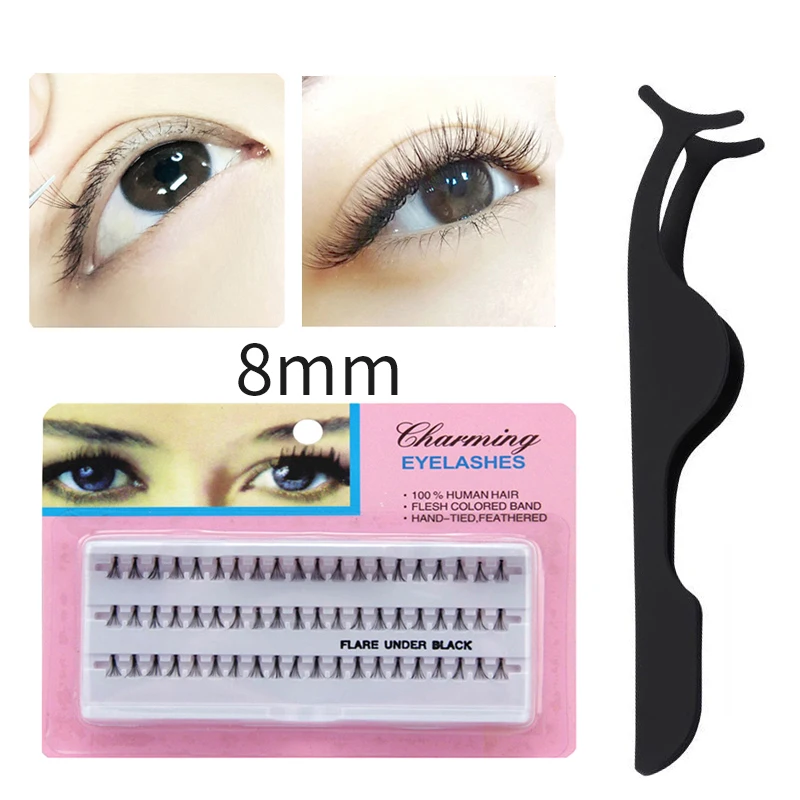 

Makeup Individual Cluster EyeLashes Grafting Fake False Eyelashes Eyelash Extension Individual Eyelash Bunche with Lashes Curler