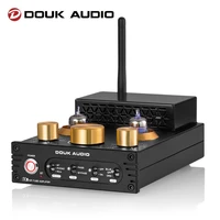 douk audio x1 hifi ge5654 vacuum tube amplifier bluetooth 5 0 receiver mm phono amp for home turntables power amp aptx hd 160w2