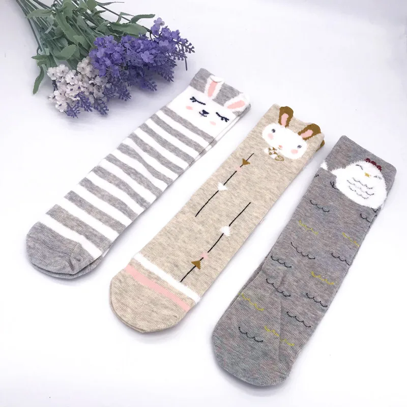 3 пара/лот Детские 3D прямые чулки для детей с персонажами из мультфильмов Стиль