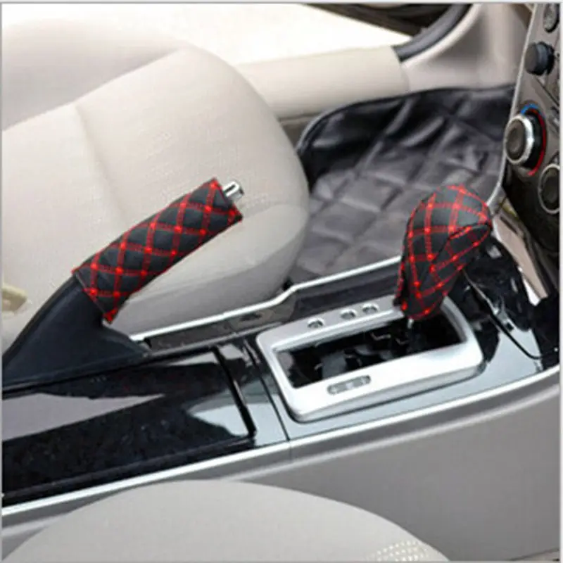 Новый автомобиль интерьера ручной тормоз ручка переключения крышку коробки