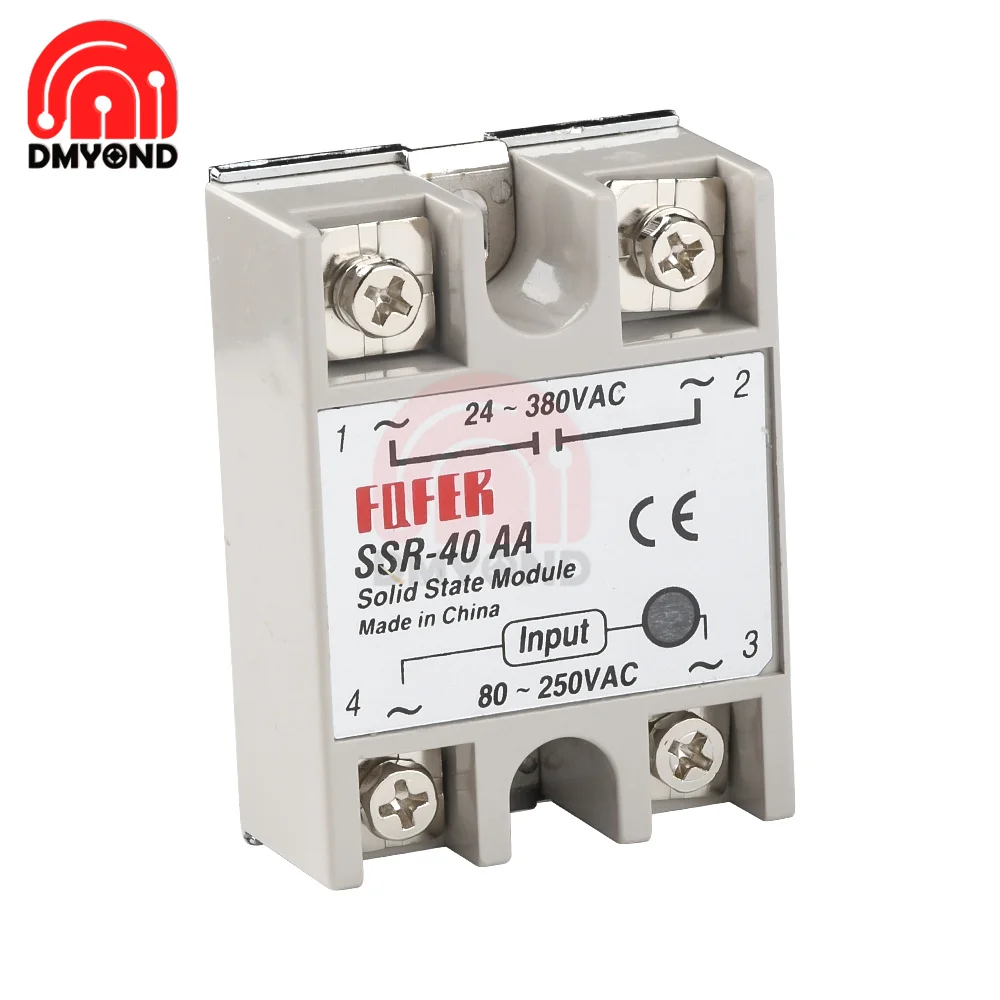 SSR 10AA 25AA 40AA 60AA 100AA твердотельные реле постоянного тока модуля на рост от 80 до 250V